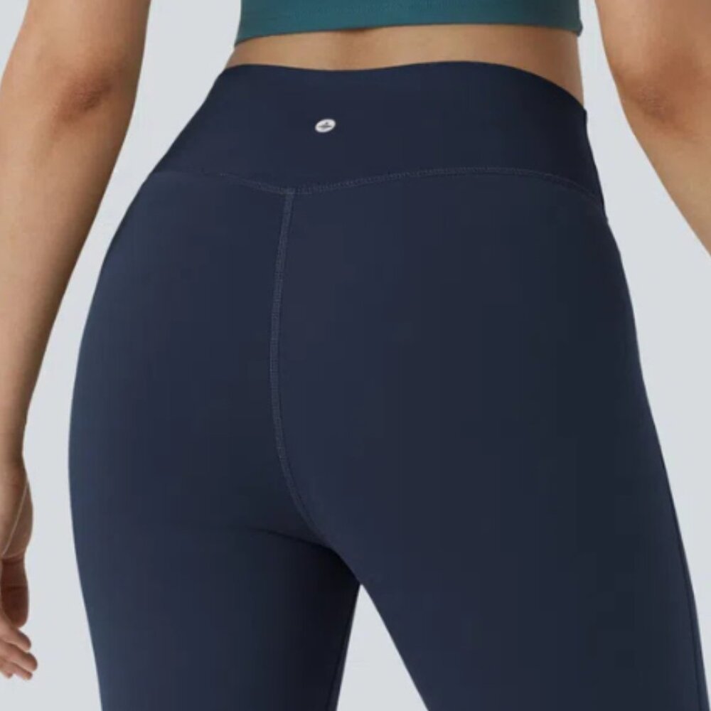 HALARA High Waist Crossover Flare Leggings Navy Extra Large (16) NWOT - Picture 6 of 12